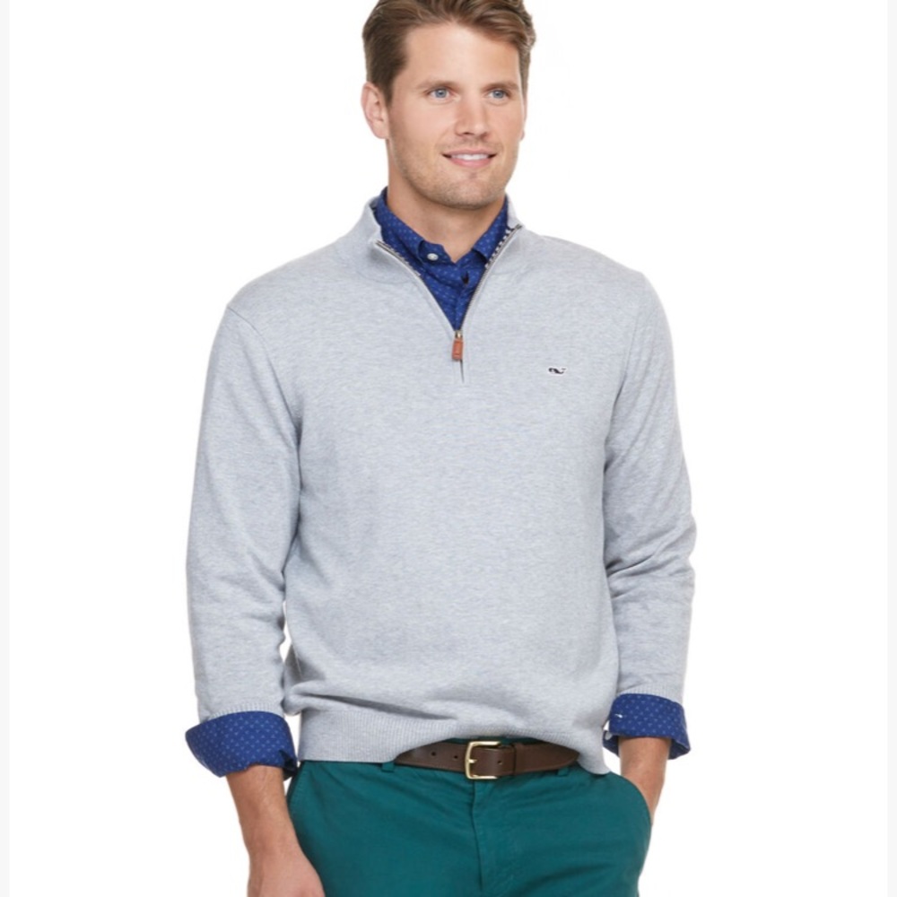 Vineyard Vines Men’s Cotton 1/4 zip size L